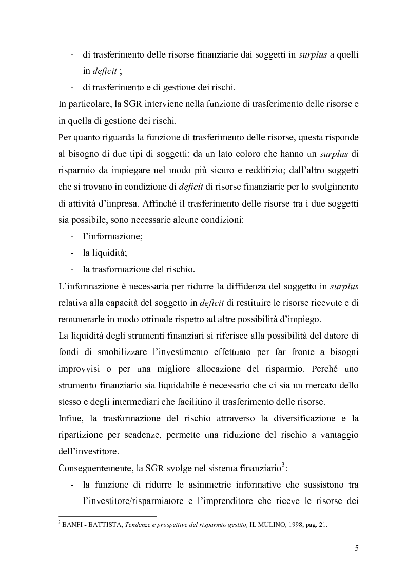 Anteprima della tesi: L'organizzazione e la gestione delle società di gestione del risparmio, Pagina 5