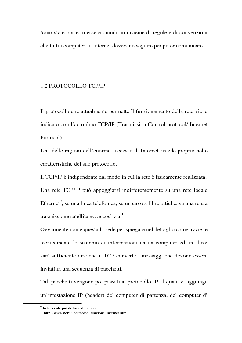 Anteprima della tesi: Domain name e la tutela del marchio, Pagina 9