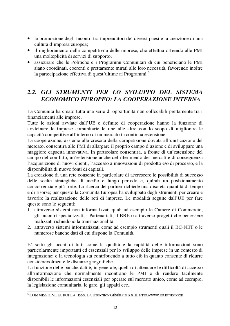 Anteprima della tesi: Le agevolazioni comunitarie alle piccole e medie imprese. Analisi dei risultati dell'applicazione della legge 488/92 in Italia e nel Veneto, Pagina 13