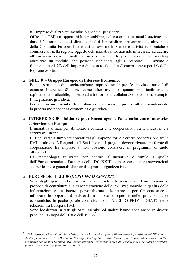 Anteprima della tesi: Le agevolazioni comunitarie alle piccole e medie imprese. Analisi dei risultati dell'applicazione della legge 488/92 in Italia e nel Veneto, Pagina 15