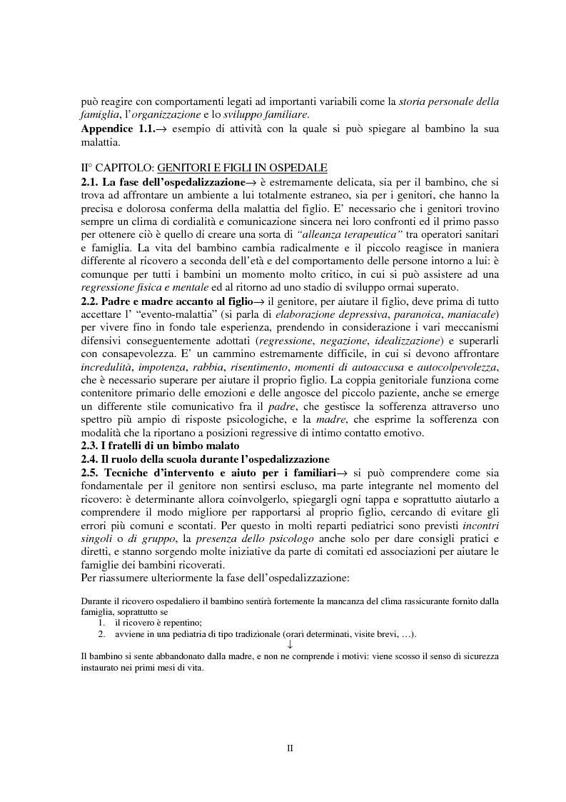 Anteprima della tesi: I problemi dei genitori di bambini oncologici di fronte alla malattia: ricerche e prospettive, Pagina 2