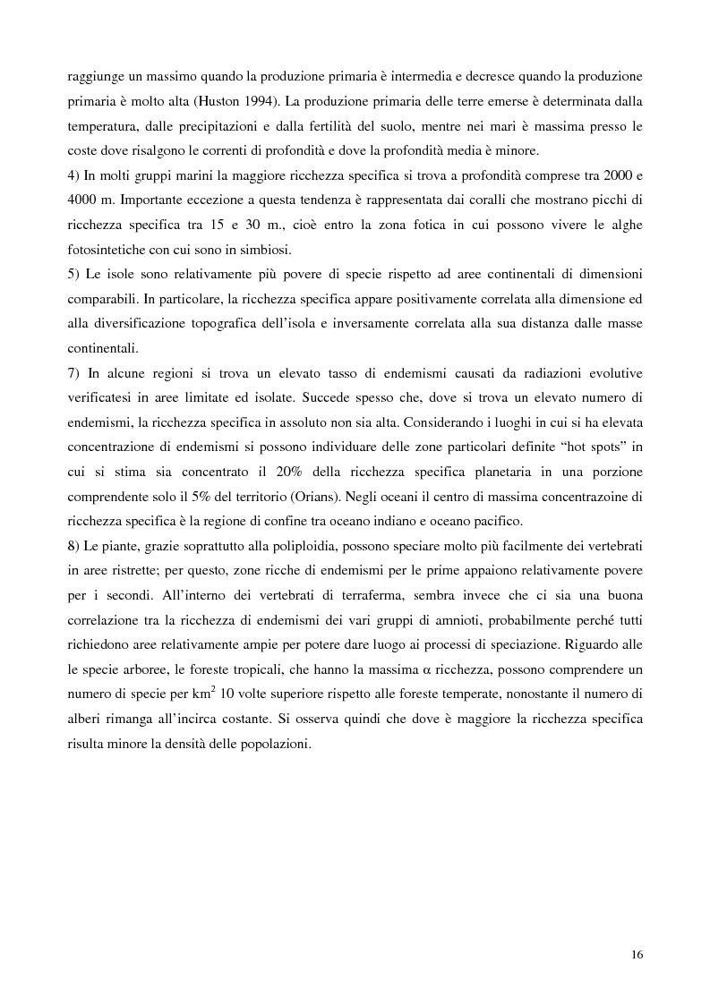 Anteprima della tesi: Biodiversità e biogeografia dei molluschi marini italiani: modelli di analisi a fini conservazionistici, Pagina 11