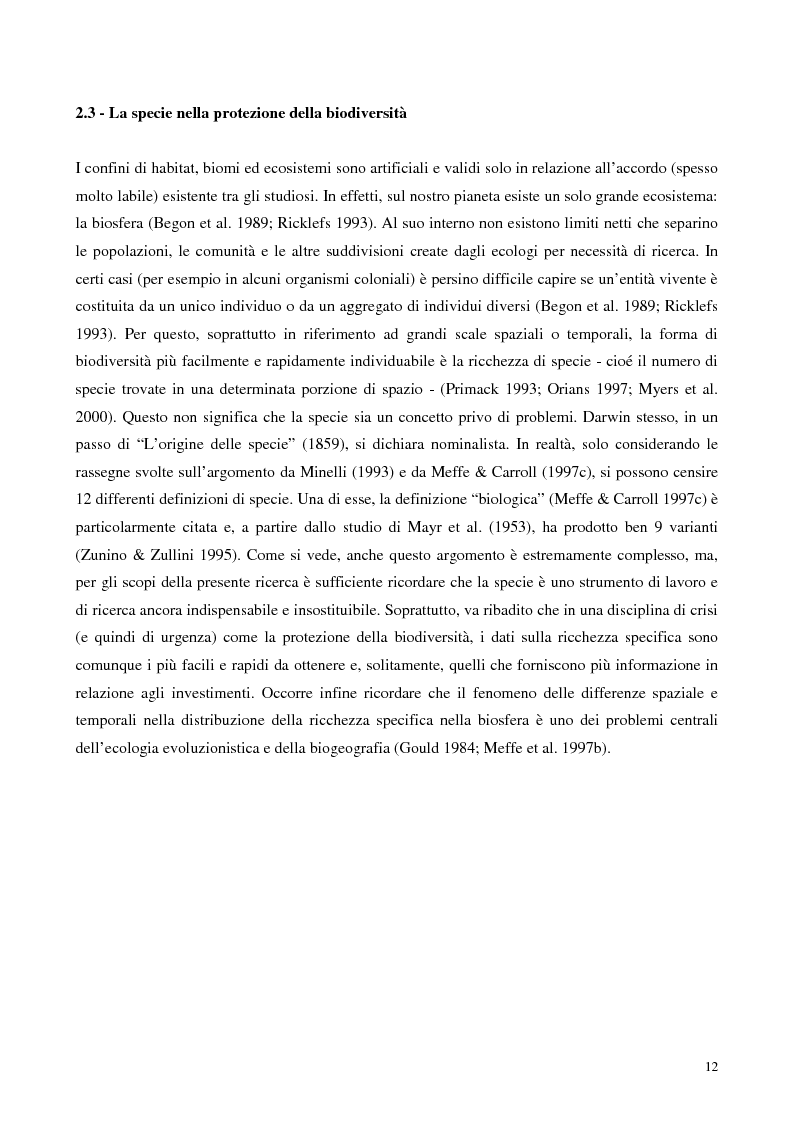 Anteprima della tesi: Biodiversità e biogeografia dei molluschi marini italiani: modelli di analisi a fini conservazionistici, Pagina 7