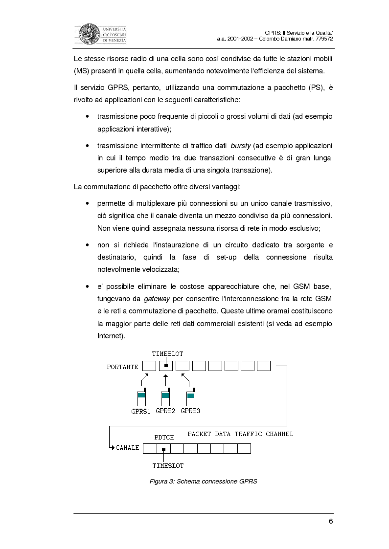 Anteprima della tesi: Gprs: il servizio e la qualità, Pagina 4
