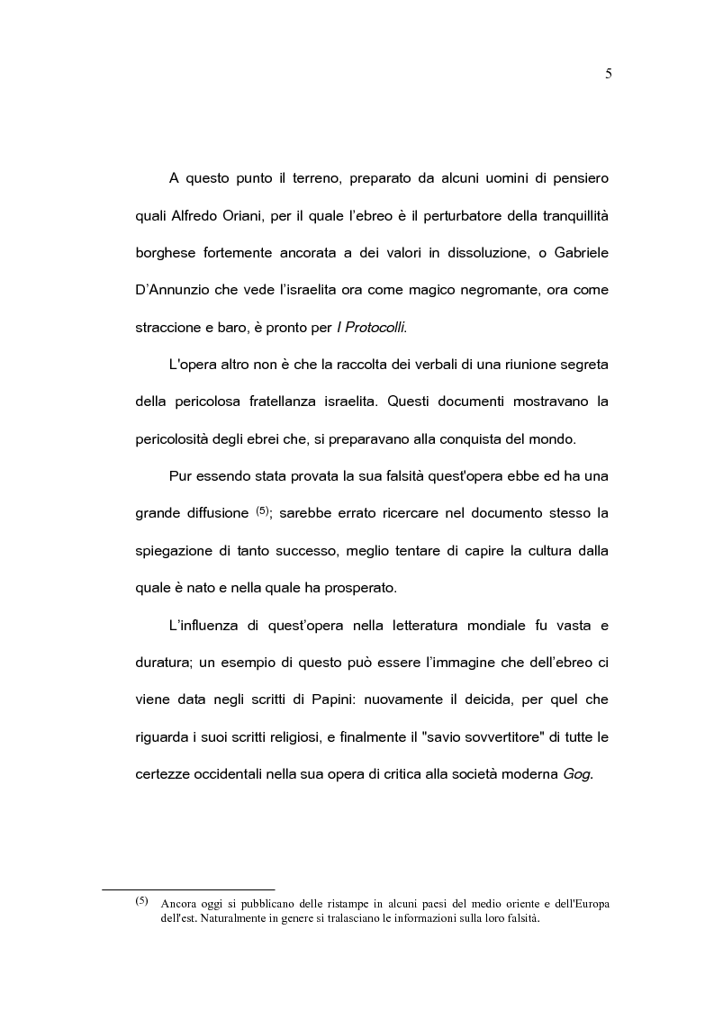 Anteprima della tesi: L'immagine letteraria dell'ebreo: da ''oggetto'' a ''soggetto'', Pagina 3