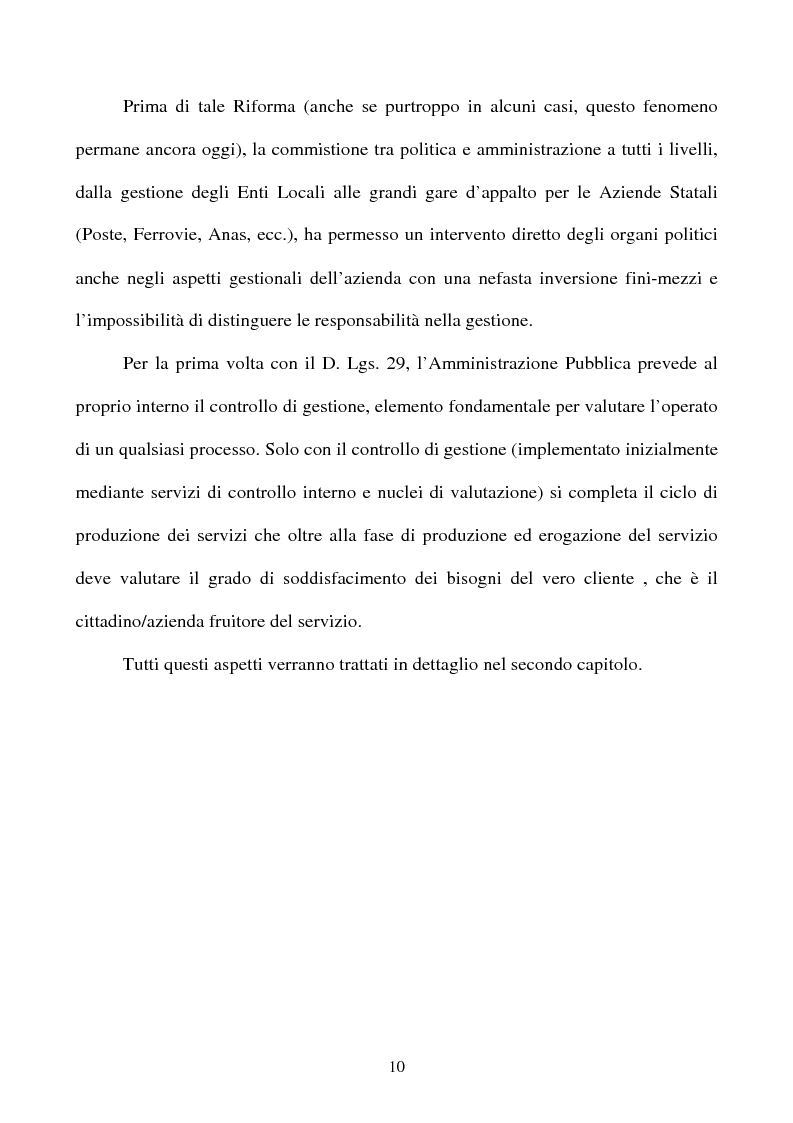 Anteprima della tesi: Il rapporto tra cittadino e pubblica amministrazione tra crisi e riforma. Il caso dell'U.R.P. del Comune di Padova, Pagina 10