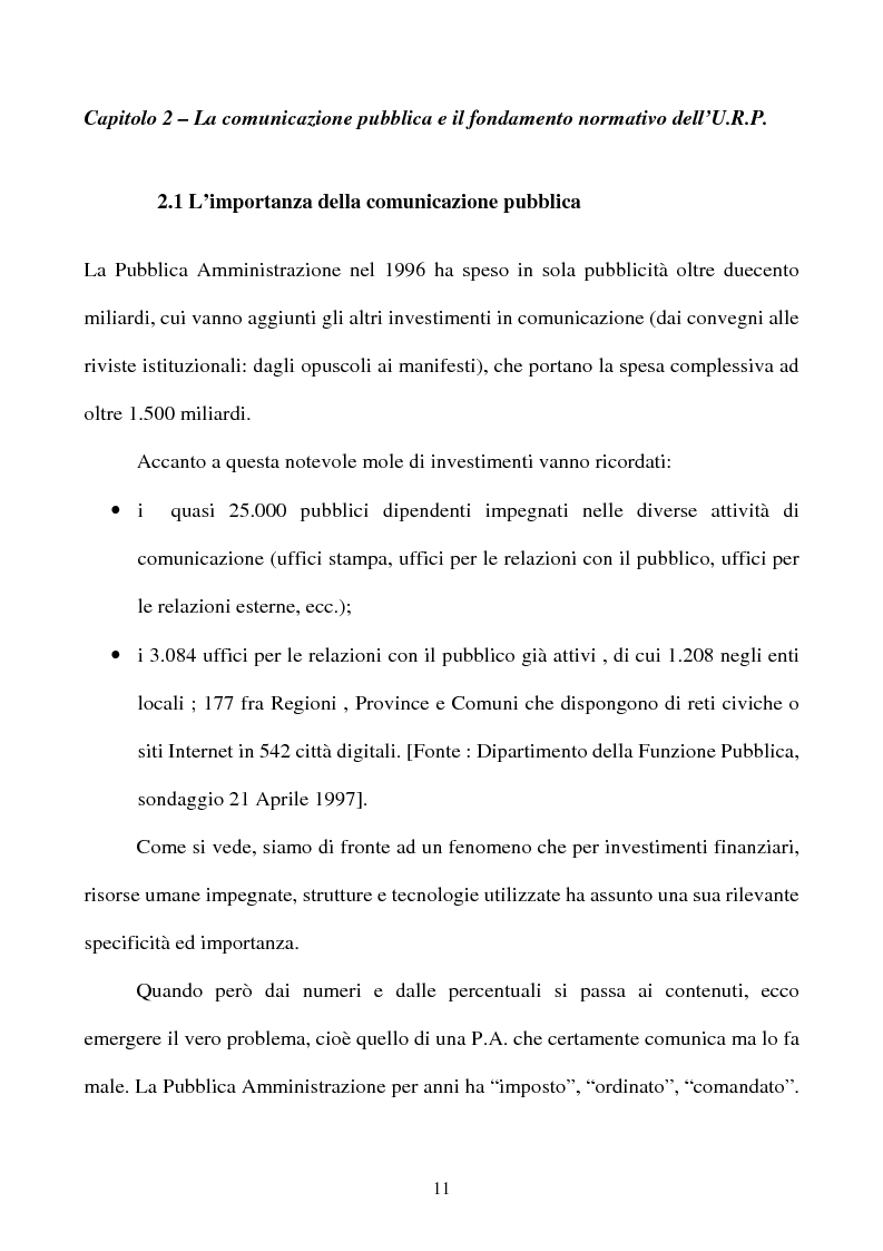 Anteprima della tesi: Il rapporto tra cittadino e pubblica amministrazione tra crisi e riforma. Il caso dell'U.R.P. del Comune di Padova, Pagina 11