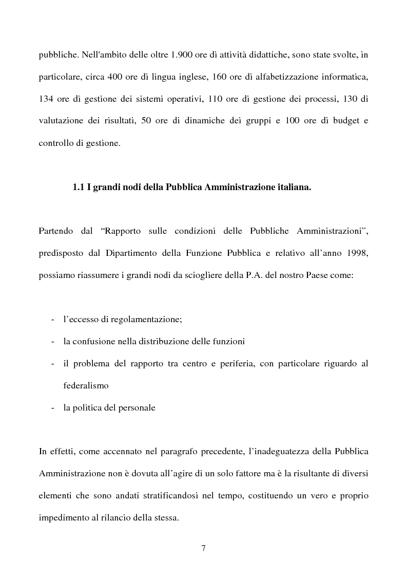 Anteprima della tesi: Il rapporto tra cittadino e pubblica amministrazione tra crisi e riforma. Il caso dell'U.R.P. del Comune di Padova, Pagina 7