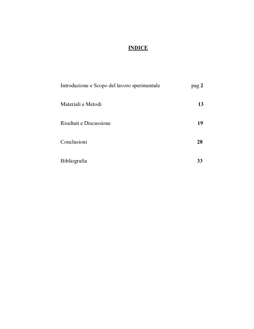 Indice della tesi: Controllo dell'attività bronchiale da parte dei cannabinoidi endogeni, Pagina 1