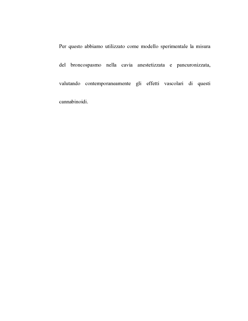 Anteprima della tesi: Controllo dell'attività bronchiale da parte dei cannabinoidi endogeni, Pagina 11