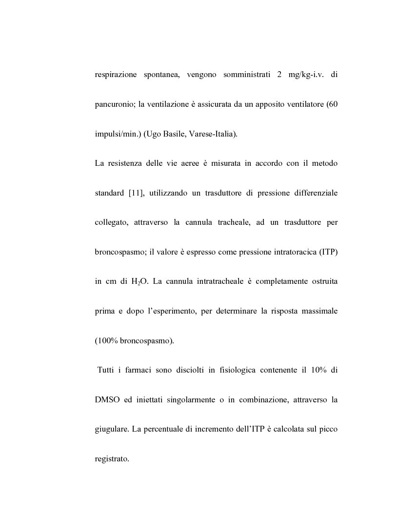 Anteprima della tesi: Controllo dell'attività bronchiale da parte dei cannabinoidi endogeni, Pagina 13
