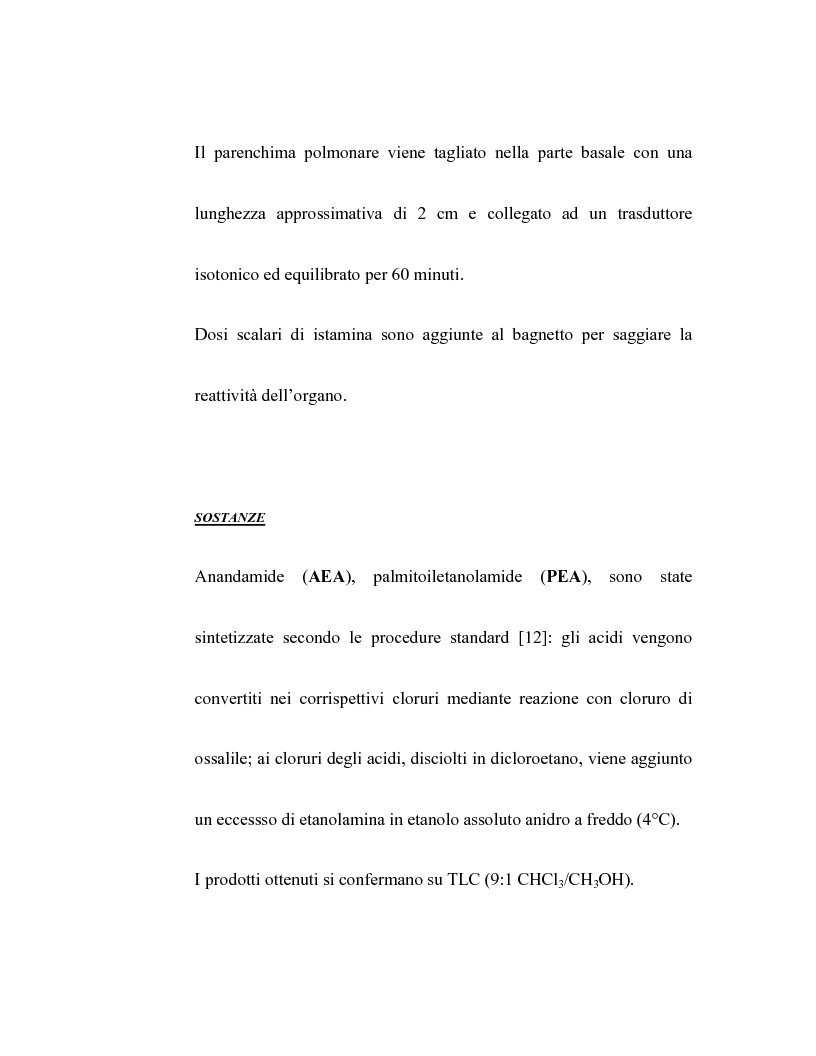 Anteprima della tesi: Controllo dell'attività bronchiale da parte dei cannabinoidi endogeni, Pagina 15