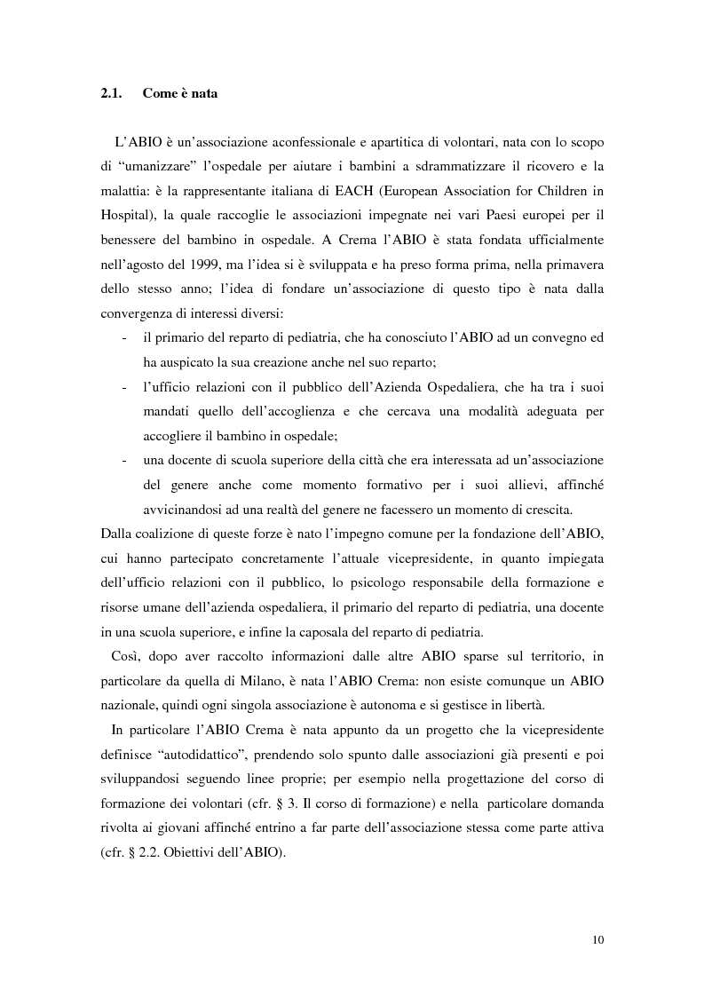 Anteprima della tesi: Aspetti narrativi dell'azione formativa. L'esperienza Abio, Pagina 13