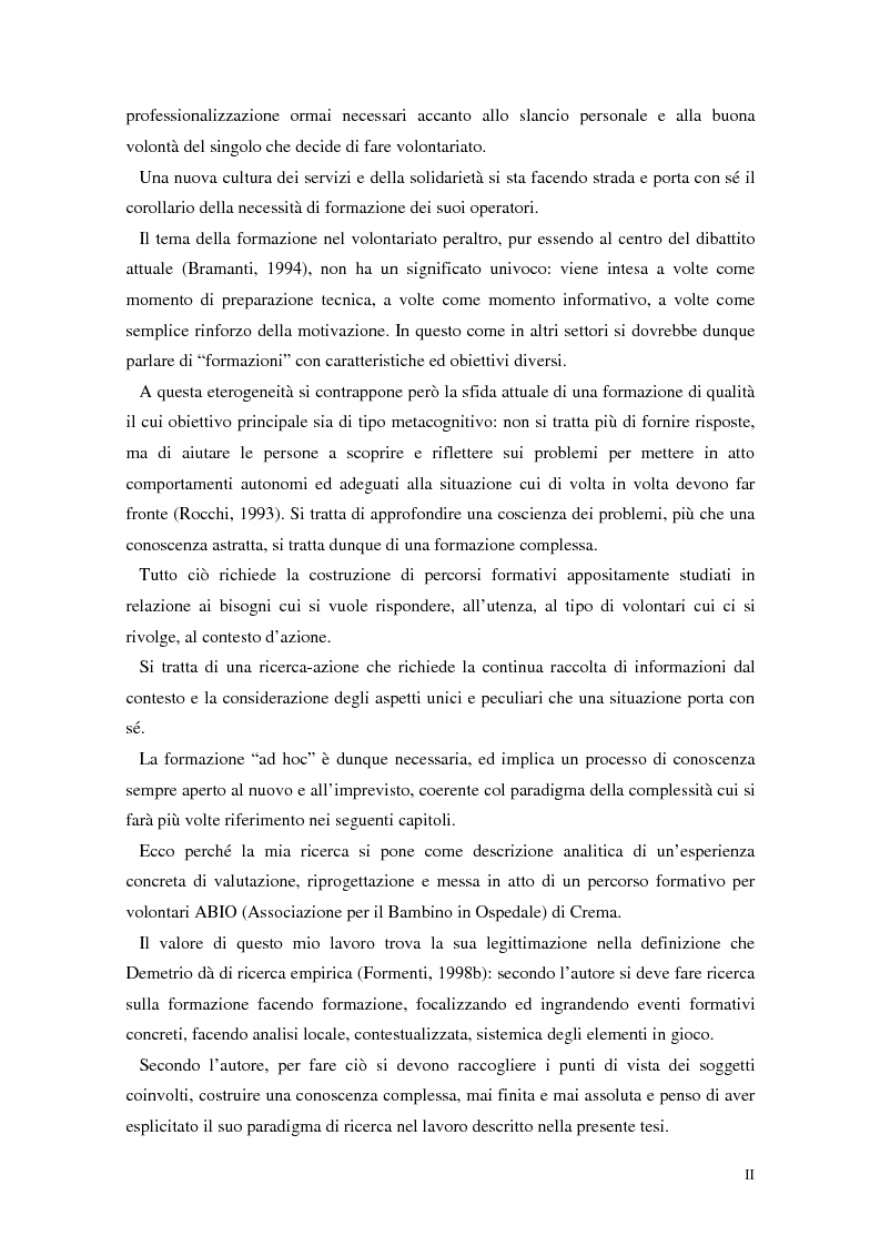 Anteprima della tesi: Aspetti narrativi dell'azione formativa. L'esperienza Abio, Pagina 2