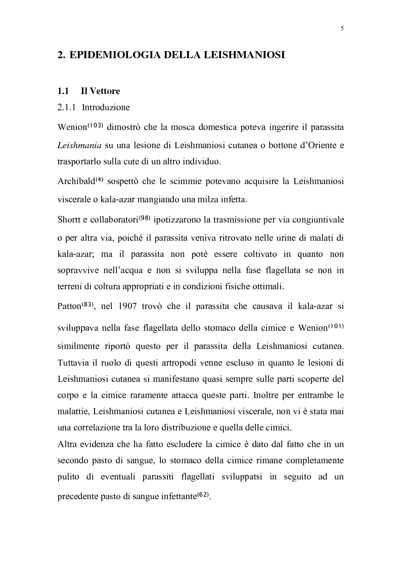 Anteprima della tesi: Distribuzione dei vettori di Leishmaniosi canina in provincia di Alessandria, Pagina 2