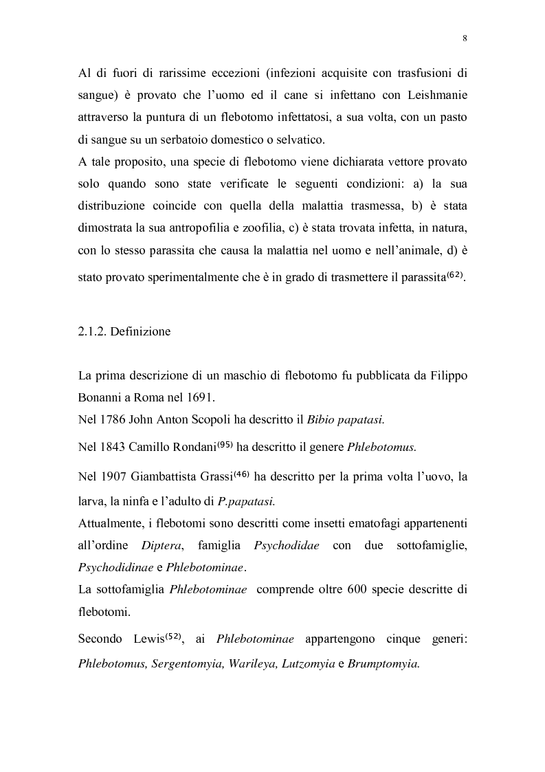 Anteprima della tesi: Distribuzione dei vettori di Leishmaniosi canina in provincia di Alessandria, Pagina 5