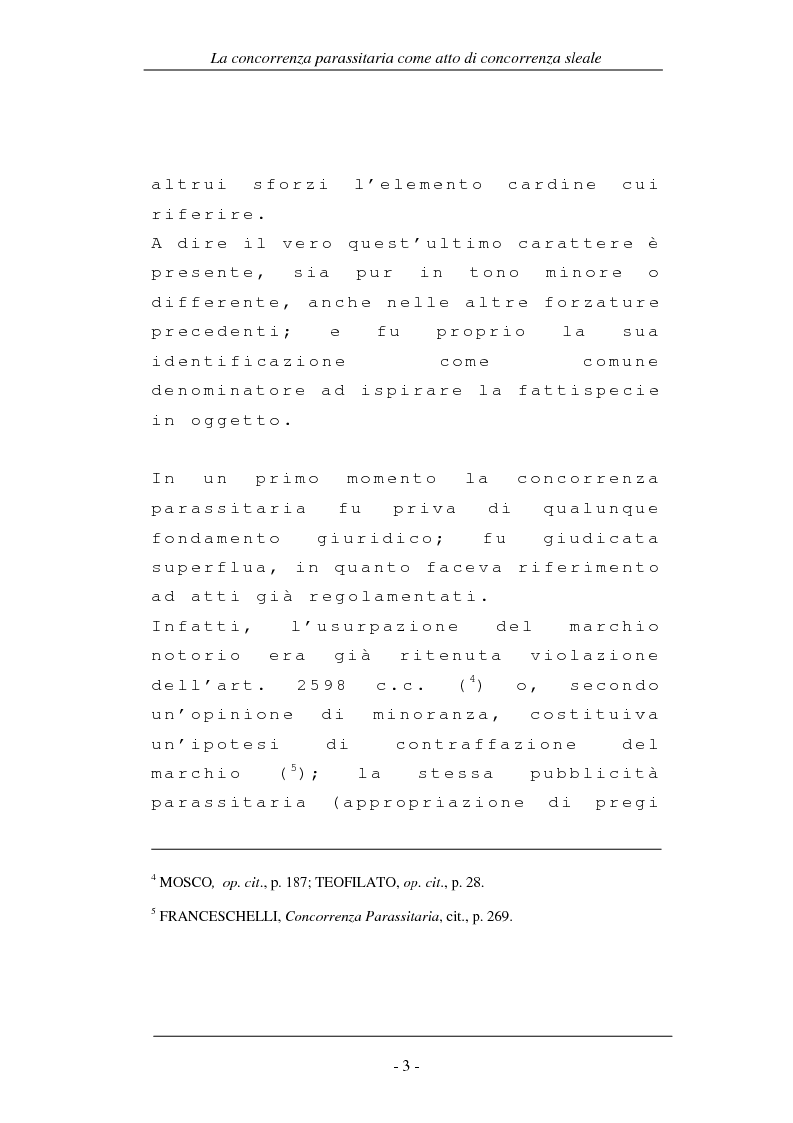 Anteprima della tesi: La concorrenza parassitaria come atto di concorrenza sleale, Pagina 3
