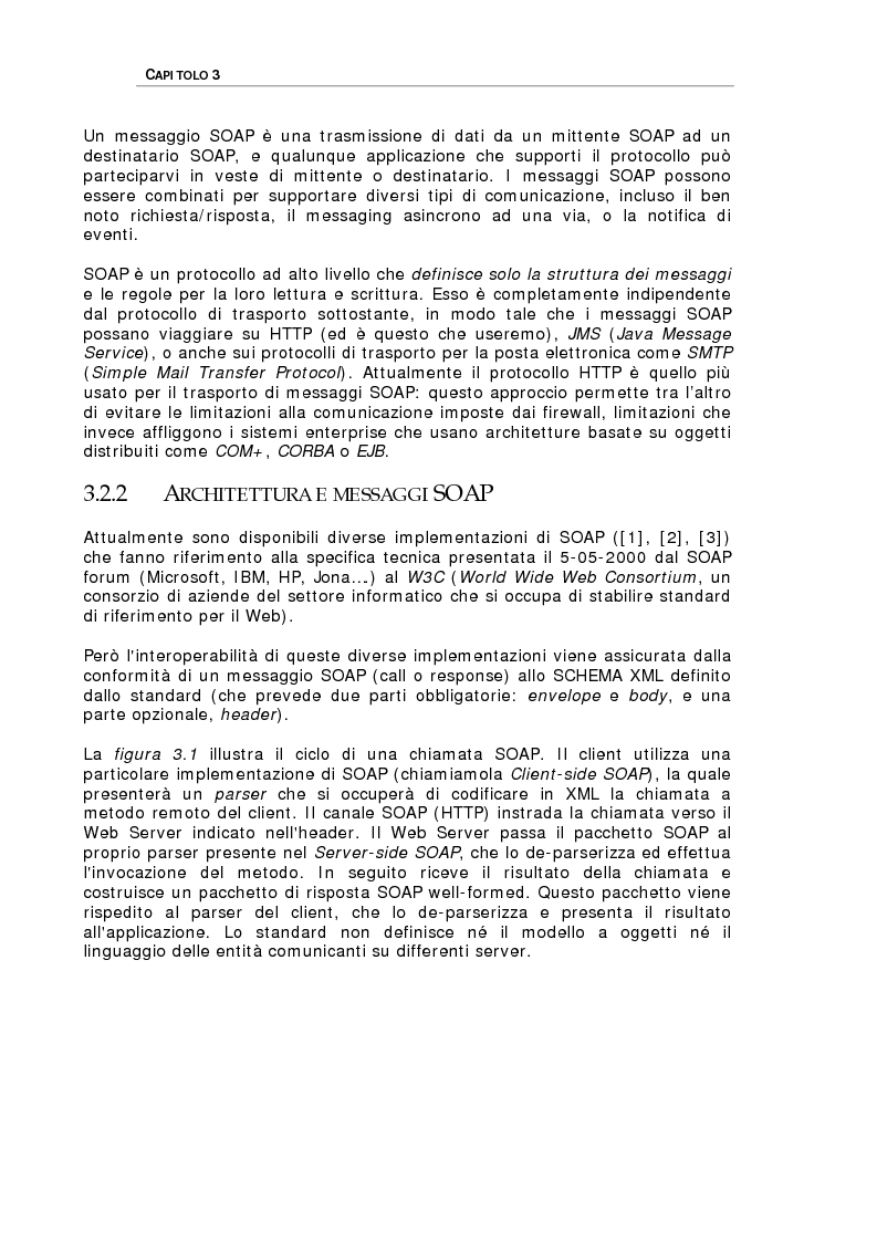 Anteprima della tesi: Studio delle problematiche legate alla realizzazione di una applicazione enterprise basata su Web Service, Pagina 13