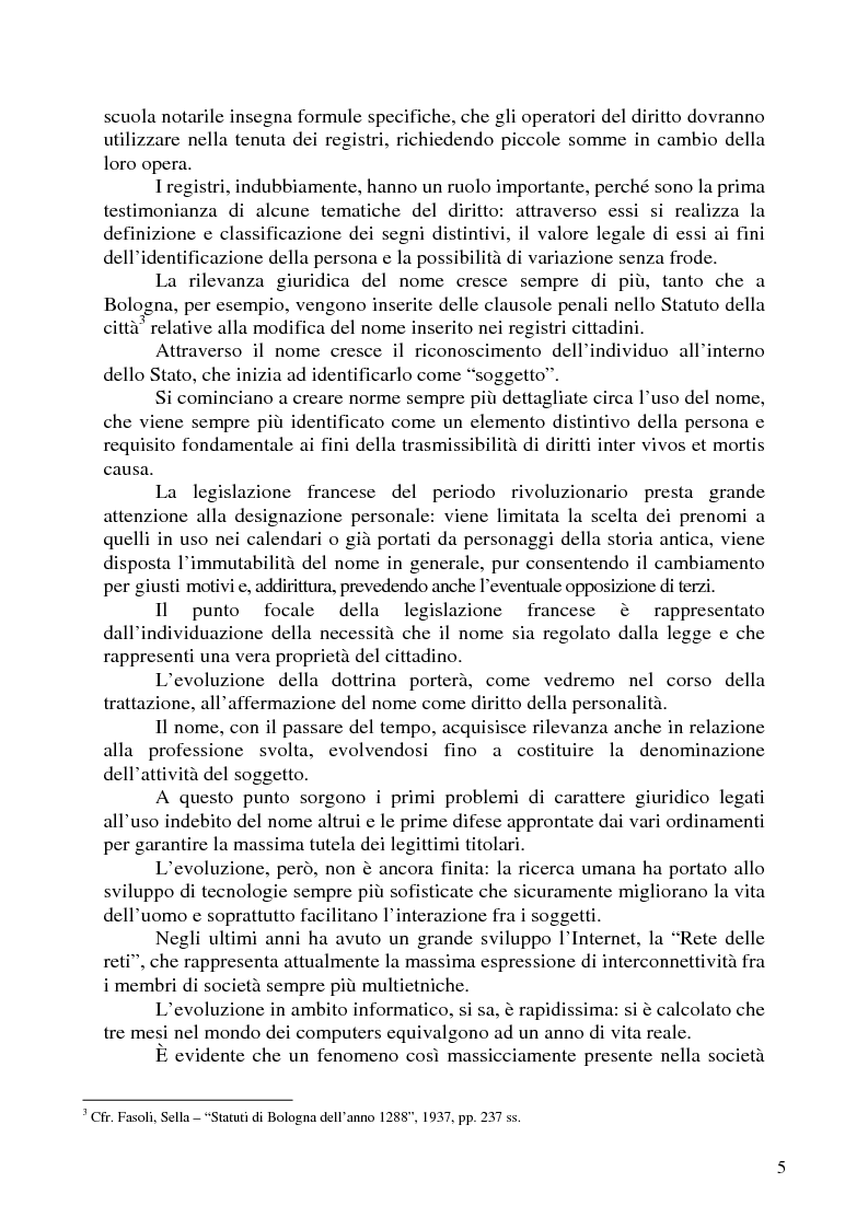 Anteprima della tesi: Nomi, marchi e nomi di dominio: un rapporto difficile, Pagina 3