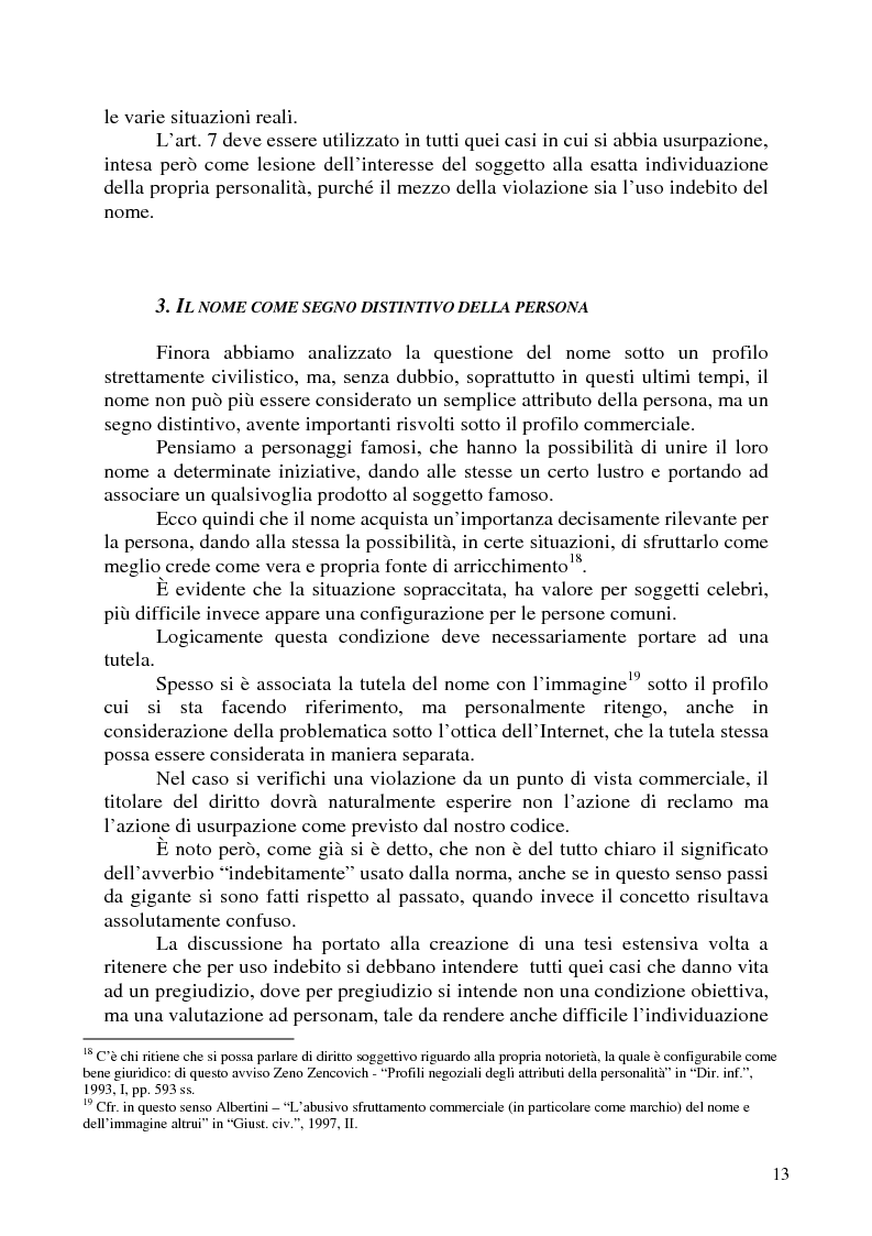 Anteprima della tesi: Nomi, marchi e nomi di dominio: un rapporto difficile, Pagina 9