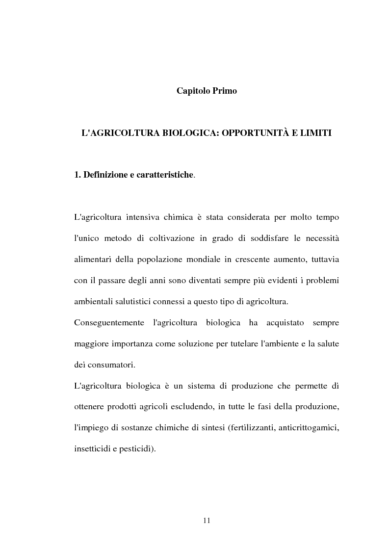 Anteprima della tesi: Agricoltura biologica: un nuovo modo di produrre e vendere, Pagina 10