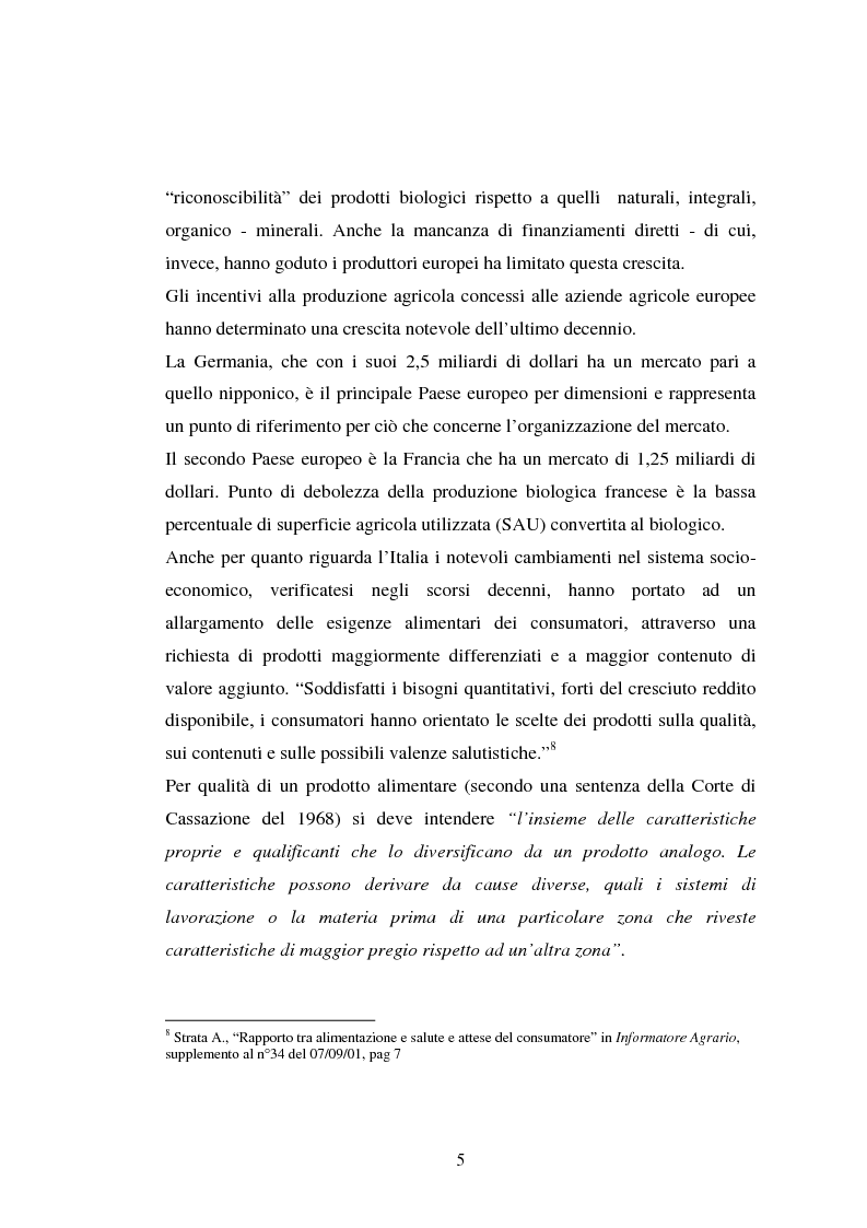 Anteprima della tesi: Agricoltura biologica: un nuovo modo di produrre e vendere, Pagina 4