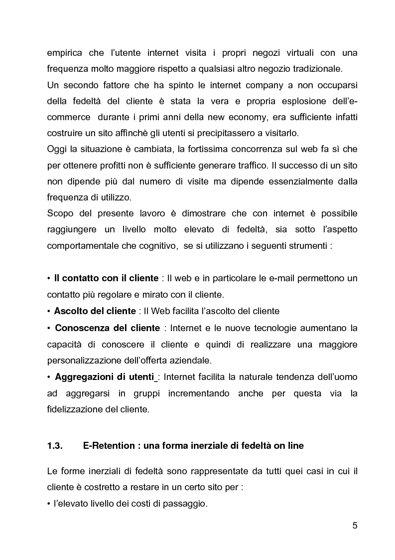 Anteprima della tesi: E-loyalty: la fedeltà del cliente nelle attività di web marketing, Pagina 2