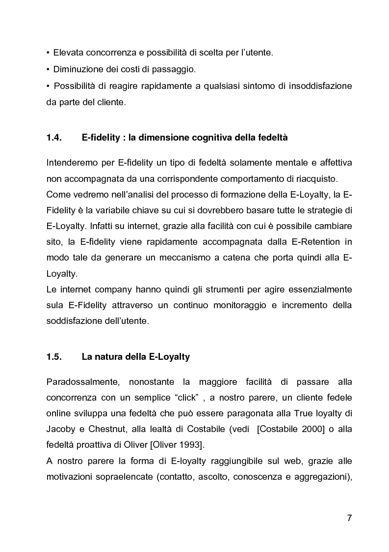 Anteprima della tesi: E-loyalty: la fedeltà del cliente nelle attività di web marketing, Pagina 4