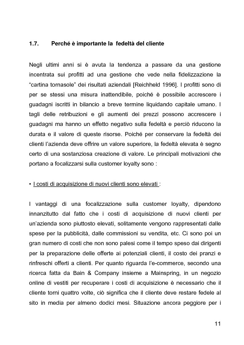 Anteprima della tesi: E-loyalty: la fedeltà del cliente nelle attività di web marketing, Pagina 8