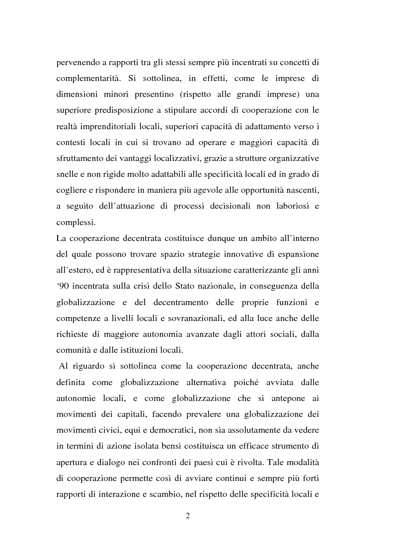 Anteprima della tesi: Processi di internazionalizzazione delle piccole e medie imprese e nuove forme di cooperazione allo sviluppo: un'esperienza di cooperazione con Cuba, Pagina 2