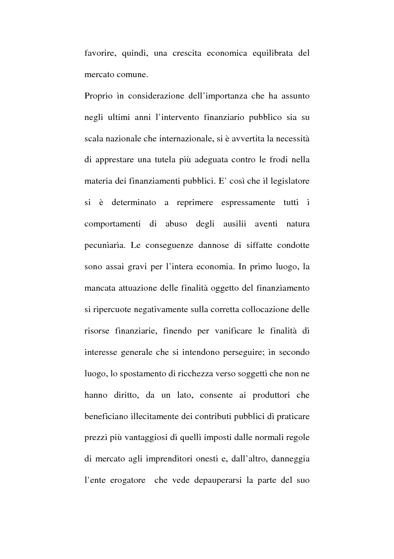 Anteprima della tesi: Art. 640-bis c.p.: Truffa aggravata per il conseguimento di erogazioni pubbliche, Pagina 2