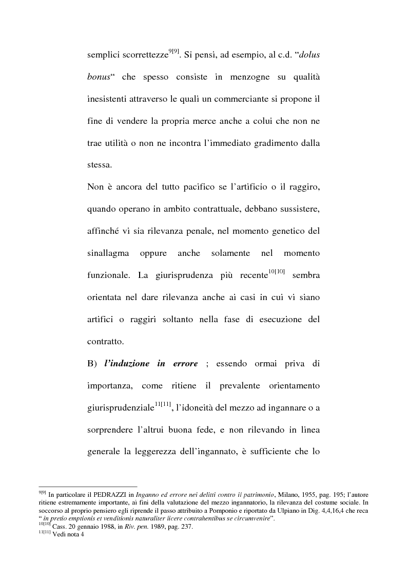 Anteprima della tesi: Art. 640-bis c.p.: Truffa aggravata per il conseguimento di erogazioni pubbliche, Pagina 9