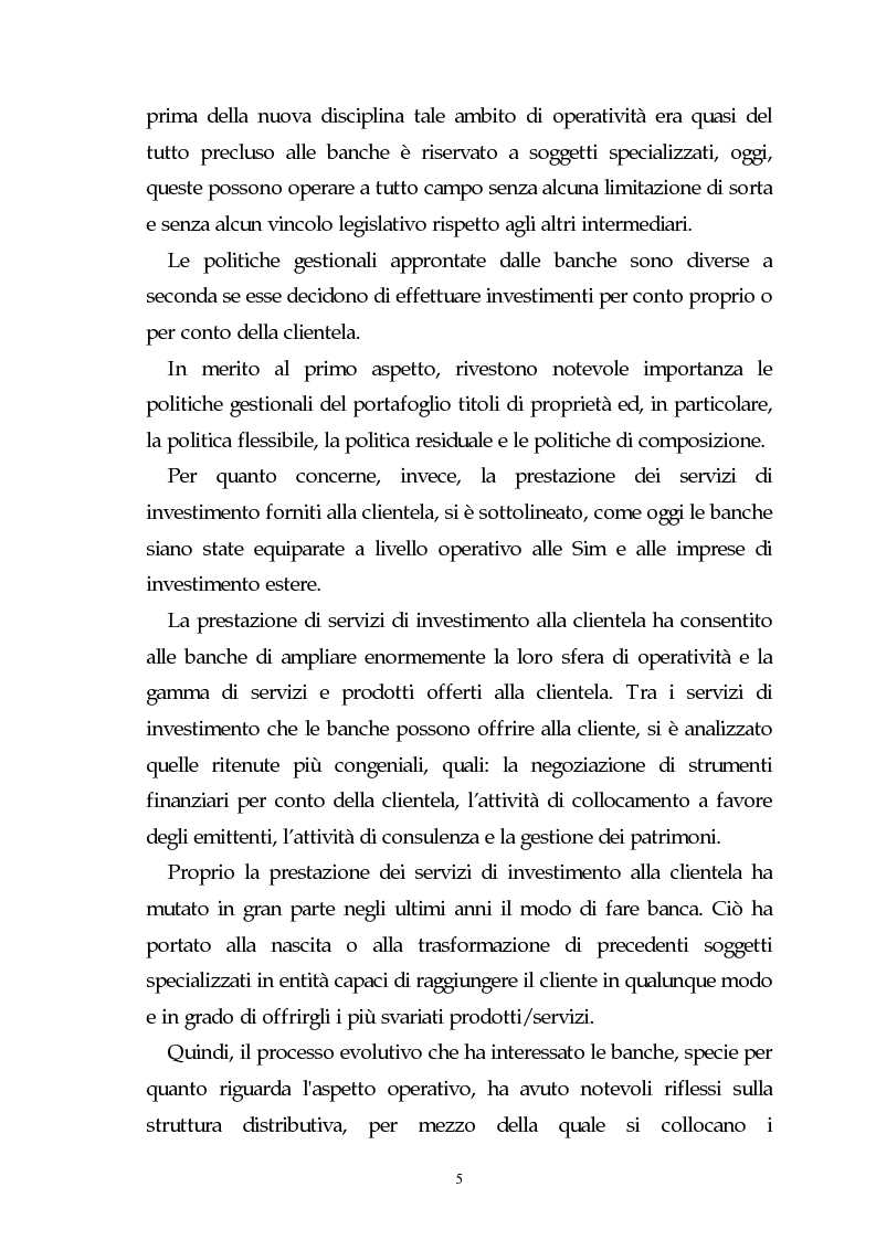 Anteprima della tesi: Evoluzione dell'attività bancaria e riflessi sulla struttura e organizzazione dei canali distributivi, Pagina 5
