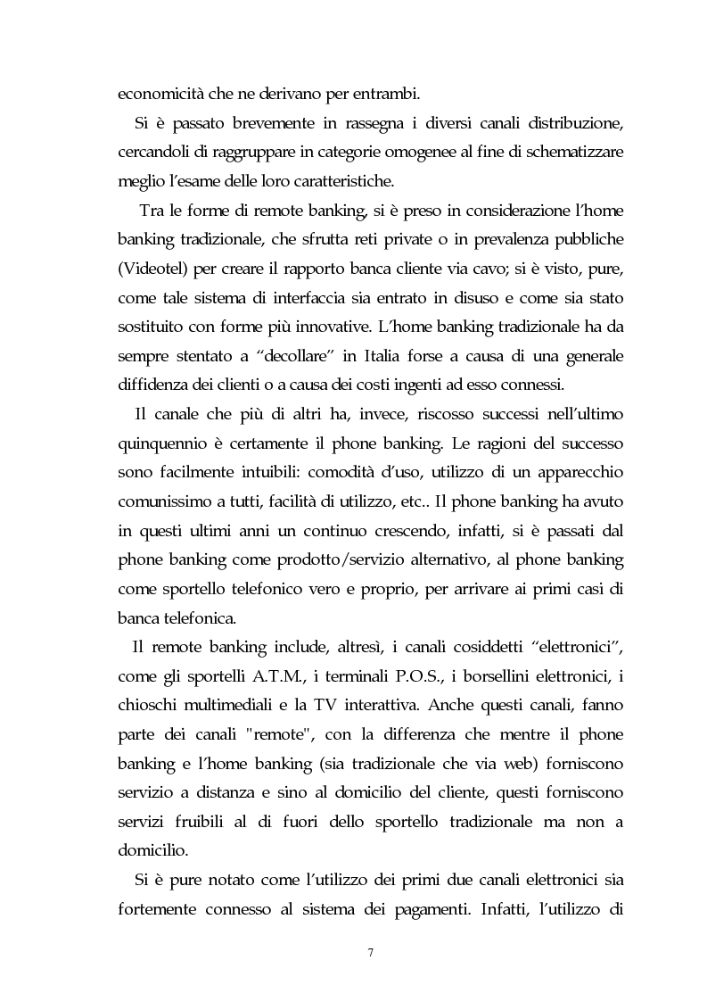 Anteprima della tesi: Evoluzione dell'attività bancaria e riflessi sulla struttura e organizzazione dei canali distributivi, Pagina 7