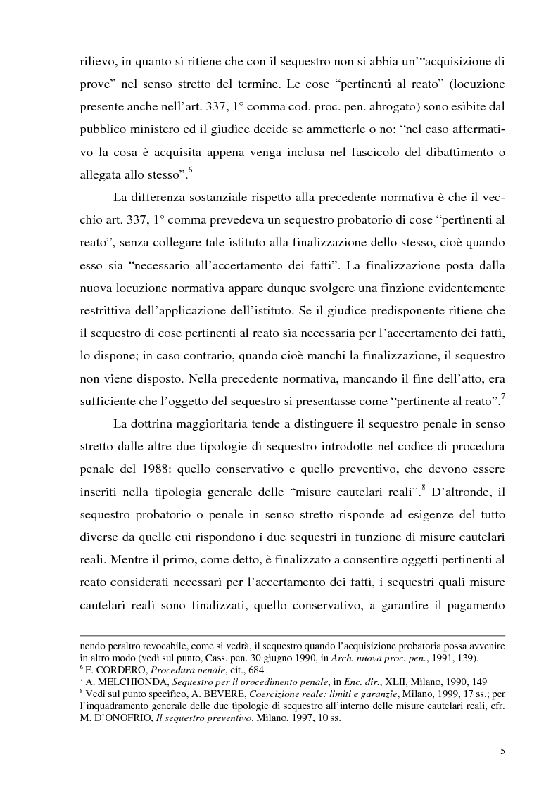 Anteprima della tesi: Il sequestro, Pagina 5