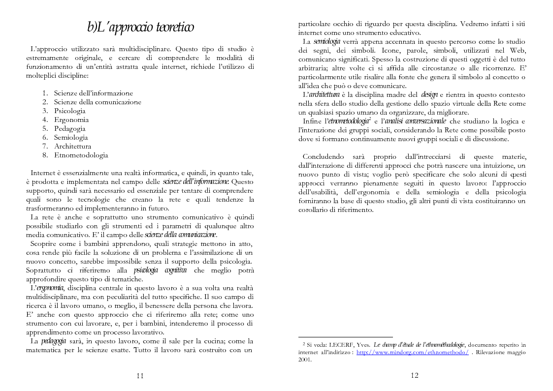 Anteprima della tesi: The Kid Factor, usabilità ed ergonomia dei siti internet per bambini, Pagina 6