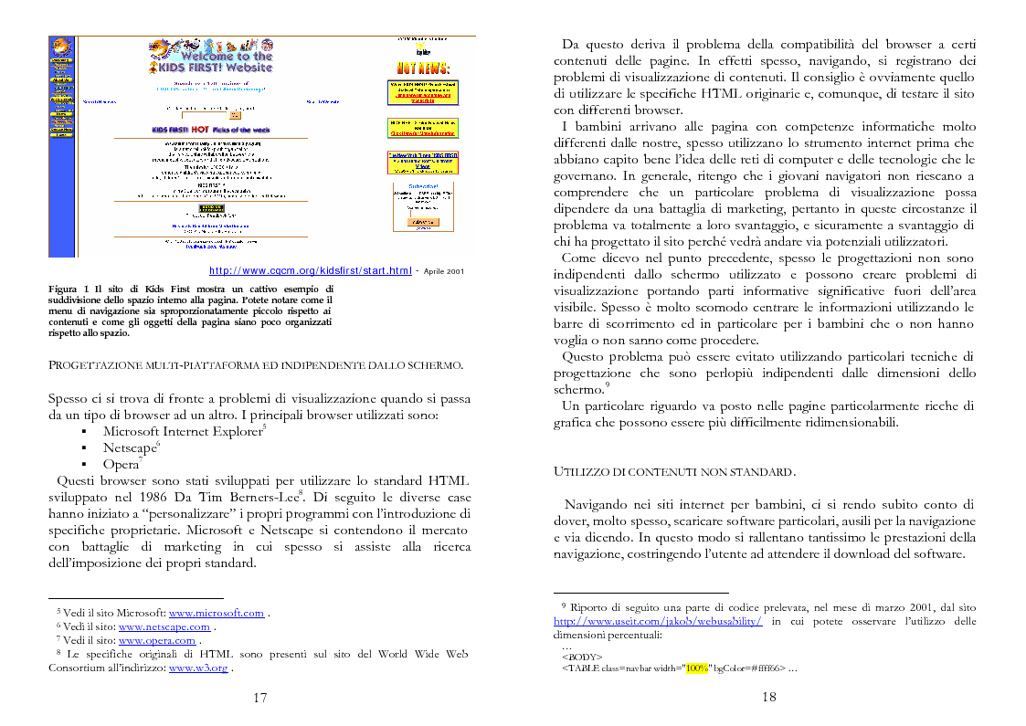 Anteprima della tesi: The Kid Factor, usabilità ed ergonomia dei siti internet per bambini, Pagina 9