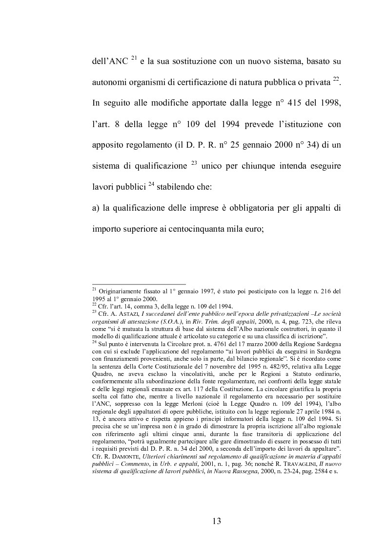 Anteprima della tesi: Le S.O.A. (Società Organismi di Attestazione), Pagina 10