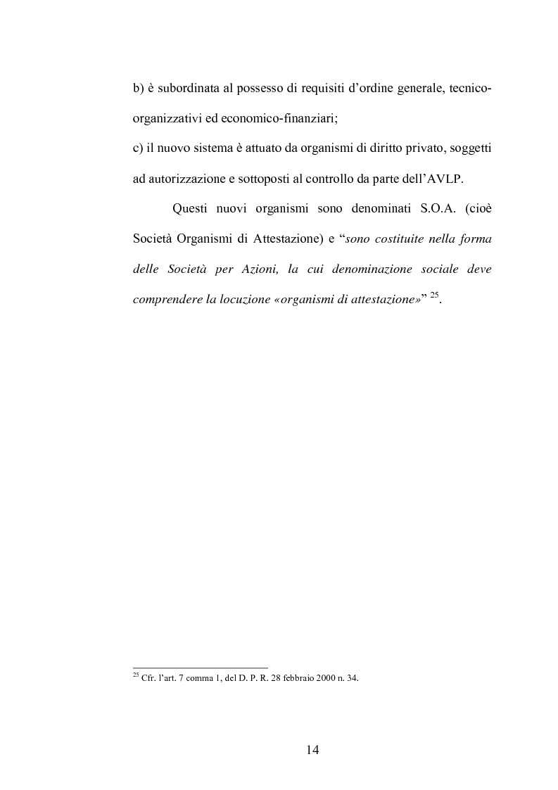 Anteprima della tesi: Le S.O.A. (Società Organismi di Attestazione), Pagina 11