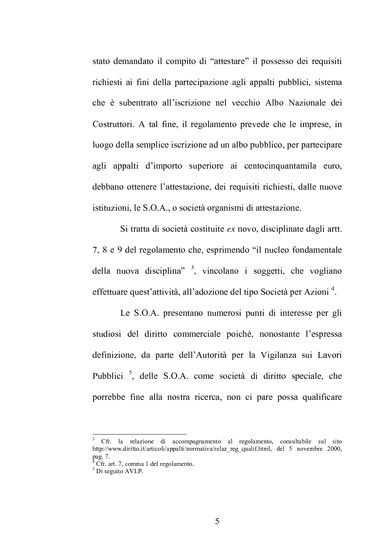 Anteprima della tesi: Le S.O.A. (Società Organismi di Attestazione), Pagina 2