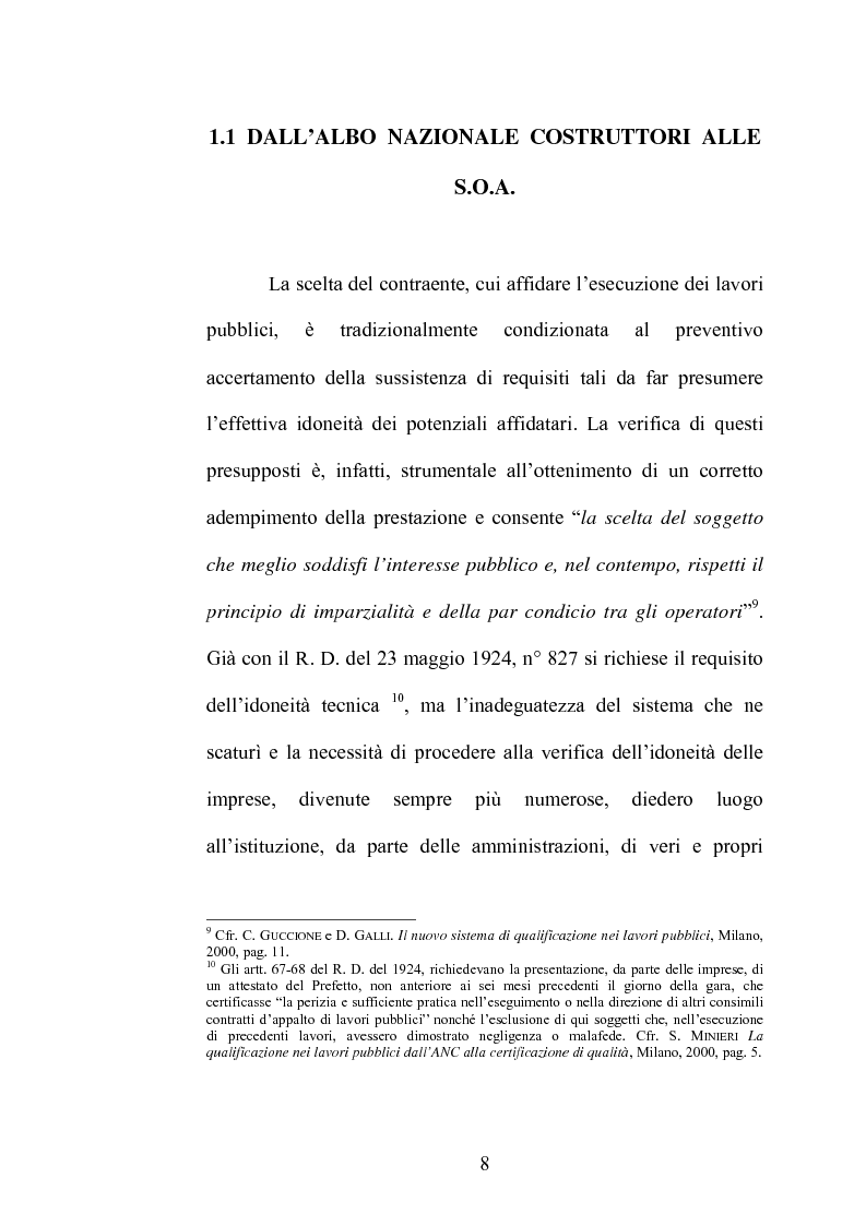 Anteprima della tesi: Le S.O.A. (Società Organismi di Attestazione), Pagina 5