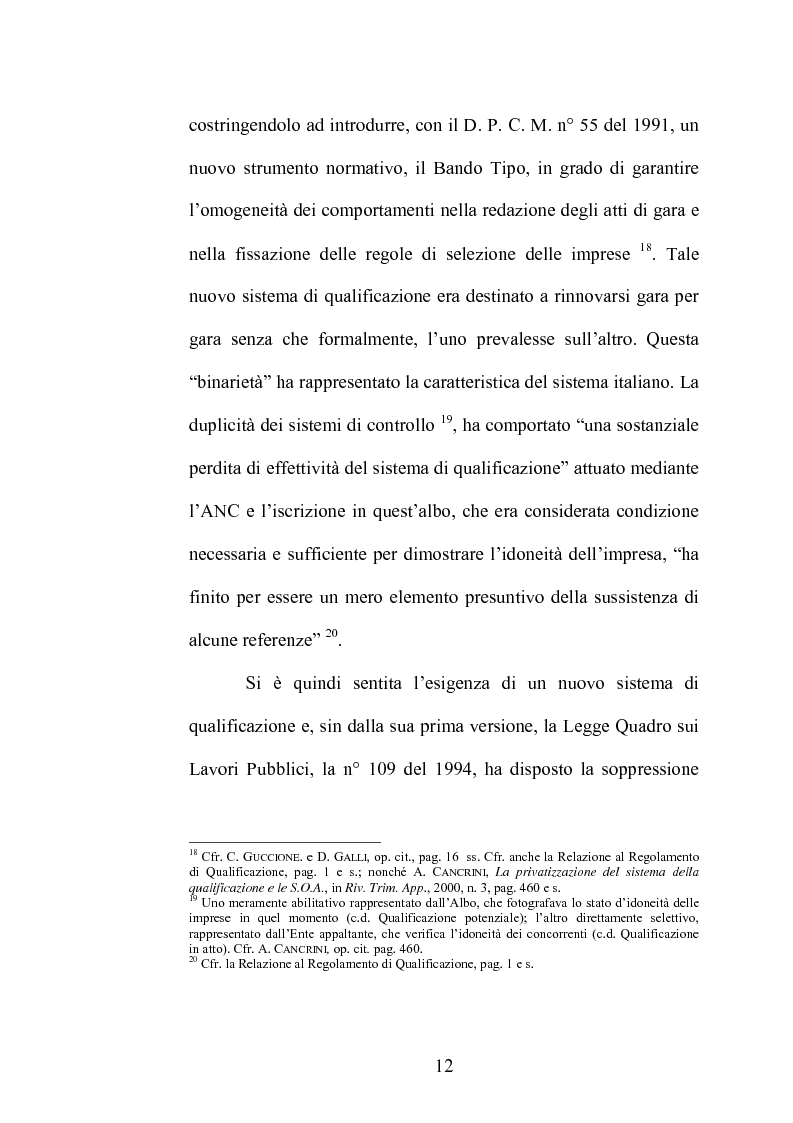 Anteprima della tesi: Le S.O.A. (Società Organismi di Attestazione), Pagina 9