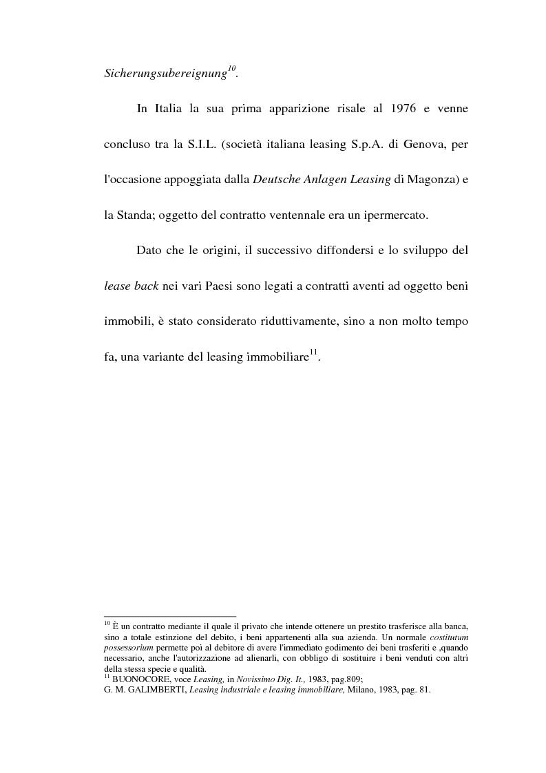 Anteprima della tesi: Profili giuridici del sale and lease back, Pagina 11