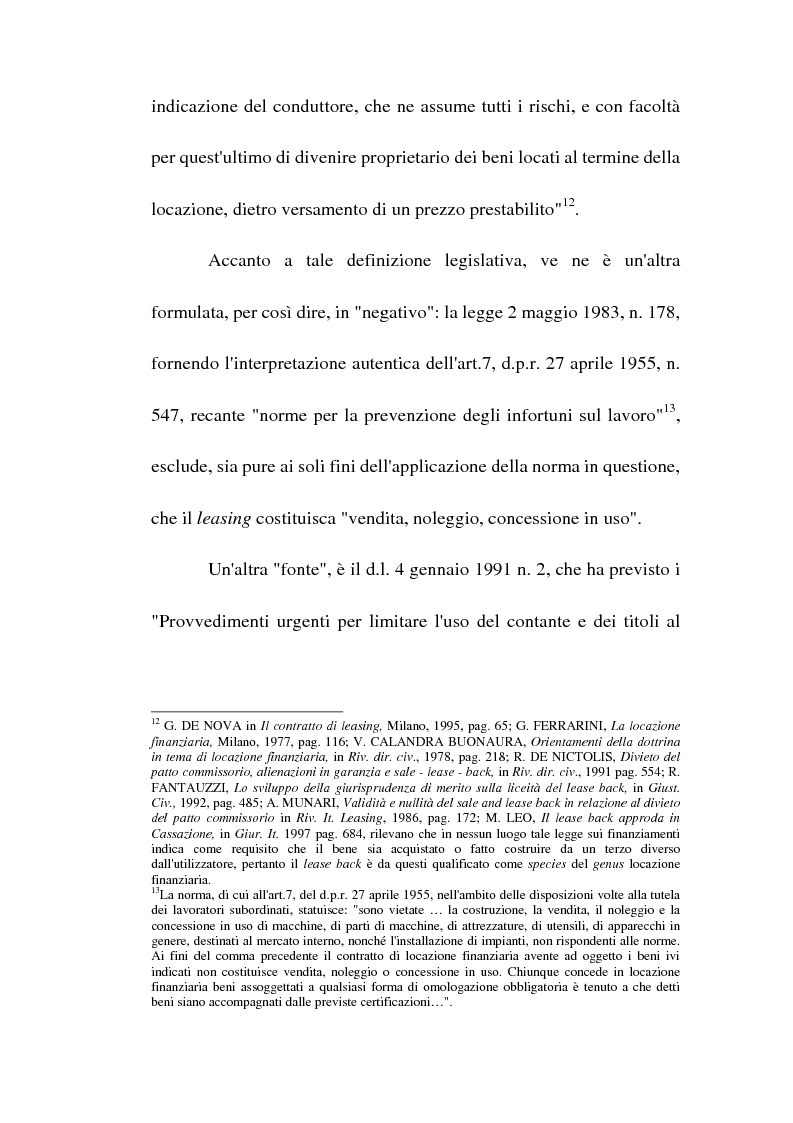 Anteprima della tesi: Profili giuridici del sale and lease back, Pagina 13