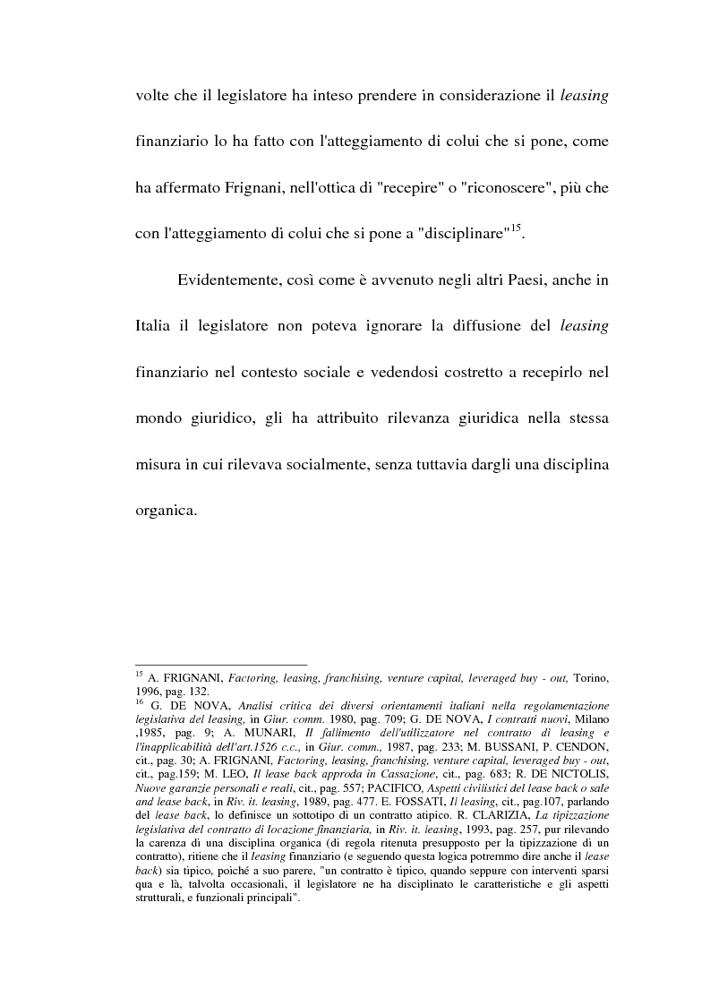 Anteprima della tesi: Profili giuridici del sale and lease back, Pagina 15