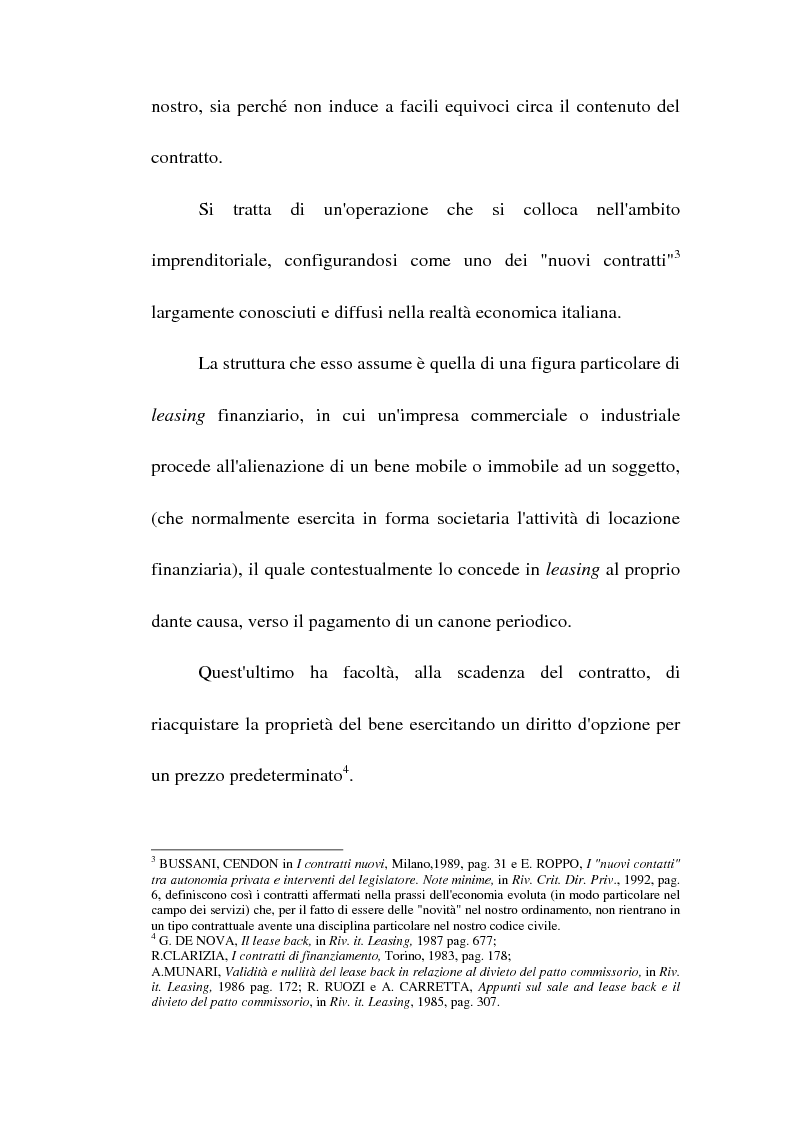 Anteprima della tesi: Profili giuridici del sale and lease back, Pagina 7