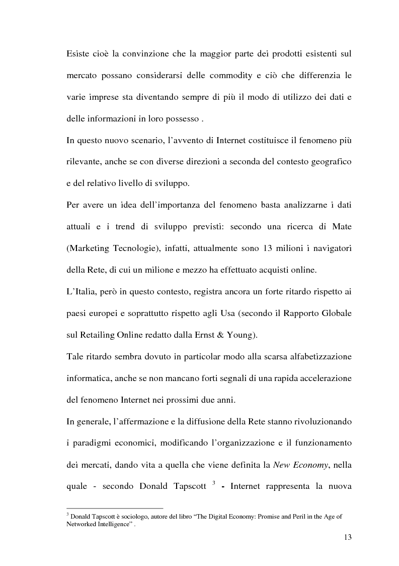 Anteprima della tesi: Rafforzare l'efficacia delle imprese Internet based attraverso l'Electronic Customer Relationship Management, Pagina 12