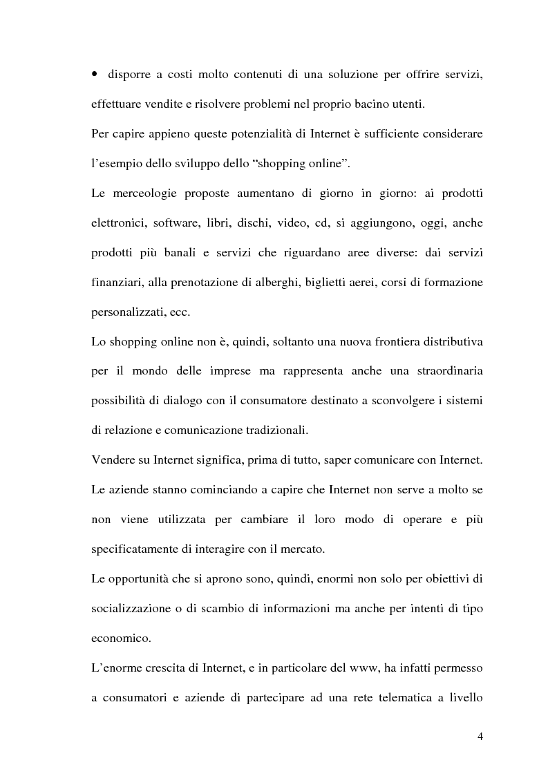 Anteprima della tesi: Rafforzare l'efficacia delle imprese Internet based attraverso l'Electronic Customer Relationship Management, Pagina 3