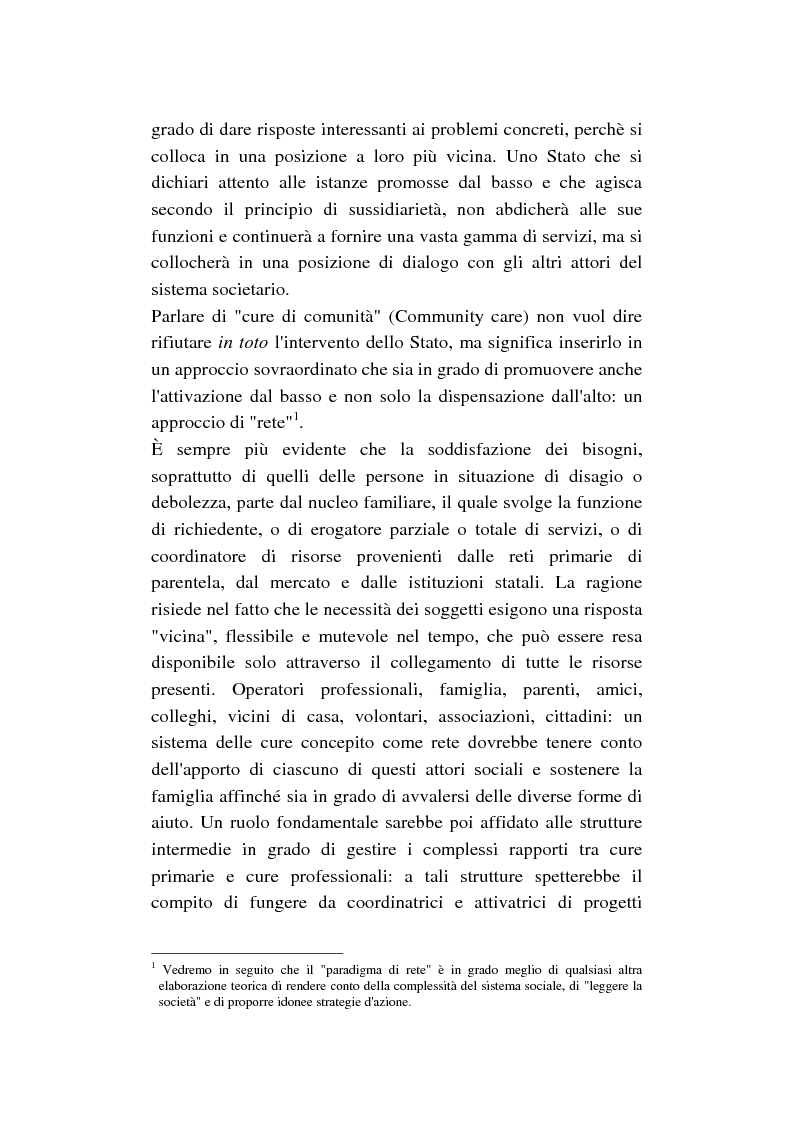Anteprima della tesi: La cura di comunità come modello operativo di un nuovo sistema dei servizi: uno studio di caso, Pagina 2