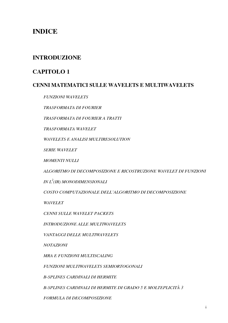 Indice della tesi: Forme - Un pacchetto interattivo per l'analisi di curve, Pagina 1